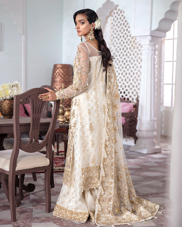 Gulaal | Wedding Formals | Shehnaz Embroidered Net 3-Piece Suit WS-11