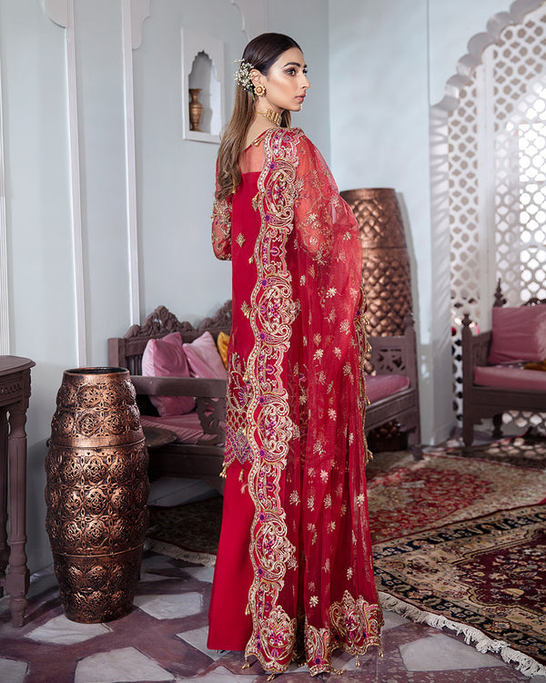 Gulaal | Wedding Formals | Tamanah Embroidered Net 3-Piece Suit WS-12