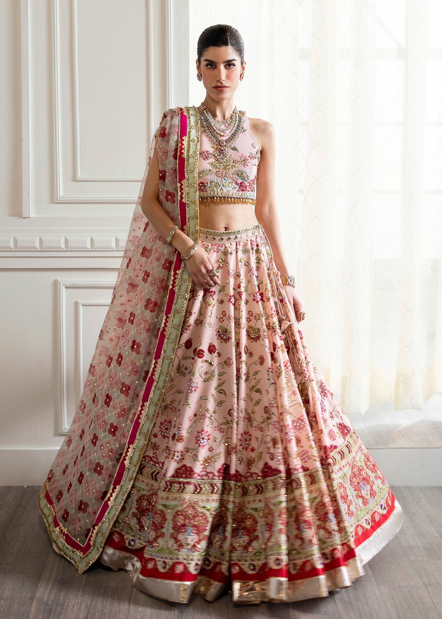 Crimson | A Beautiful Chaos Wedding Collection | Chinoiserie Lehnga