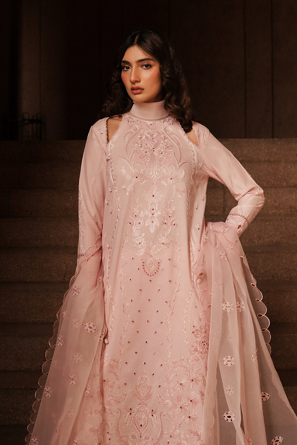 Afrozeh | Chikankari Lawn 24 | Rosella - Waniyas