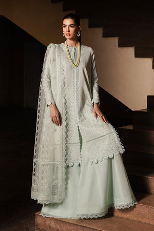 Afrozeh | Chikankari Lawn 24 | Celadon - Waniyas