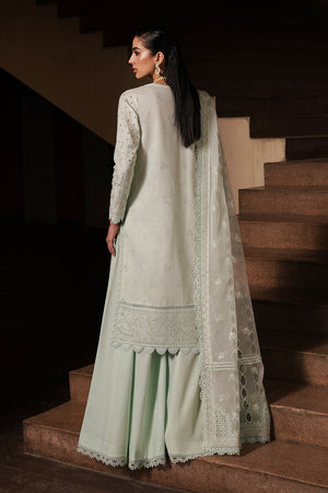 Afrozeh | Chikankari Lawn 24 | Celadon - Waniyas