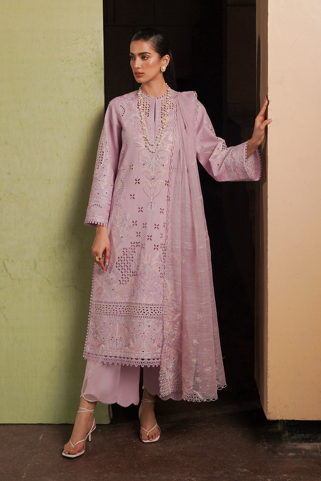 Afrozeh | Chikankari Lawn 24 | Thistle - Waniyas