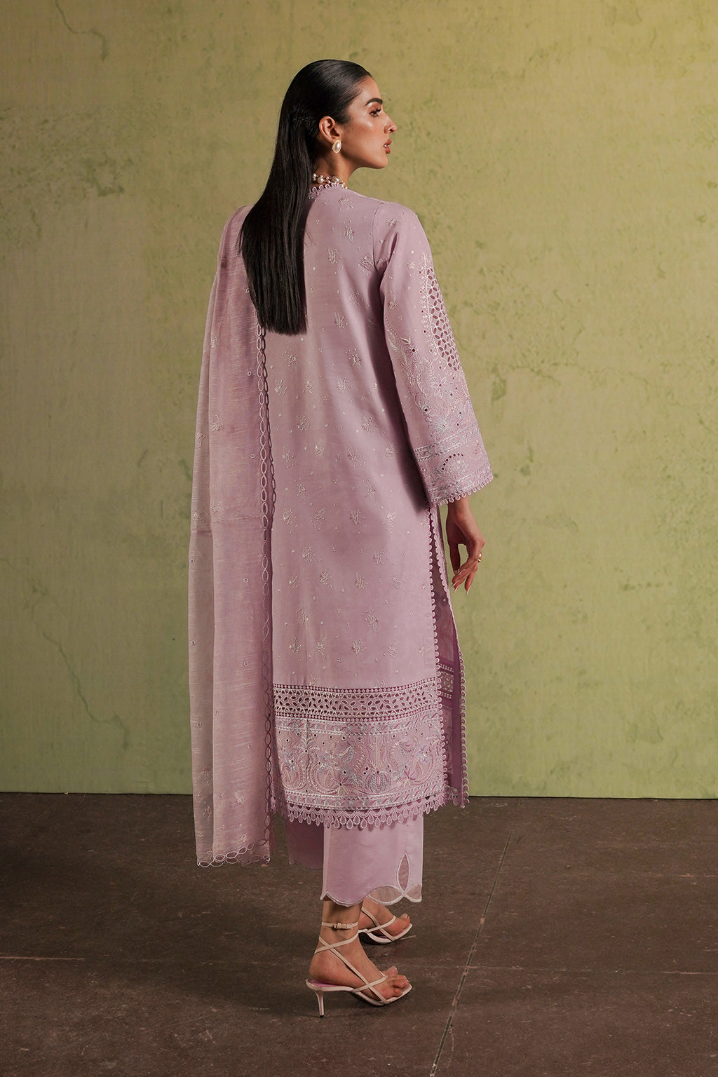 Afrozeh | Chikankari Lawn 24 | Thistle - Waniyas