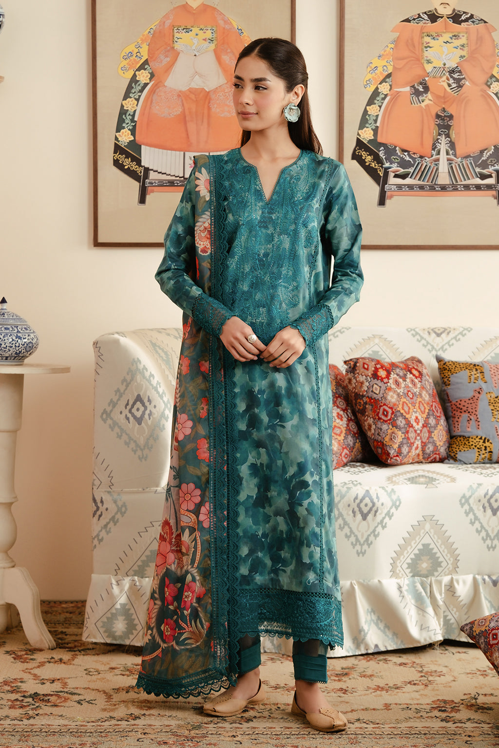 Afrozeh | Malina Lawn Collection| Ceila - Waniyas