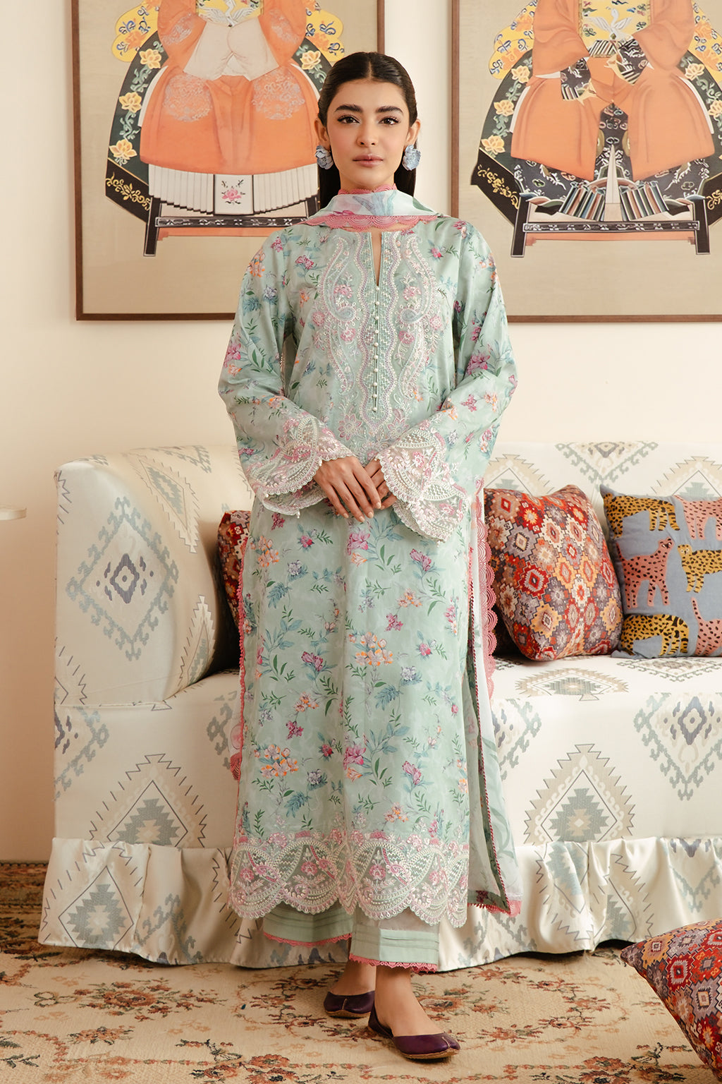 Afrozeh | Malina Lawn Collection| Aruna - Waniyas