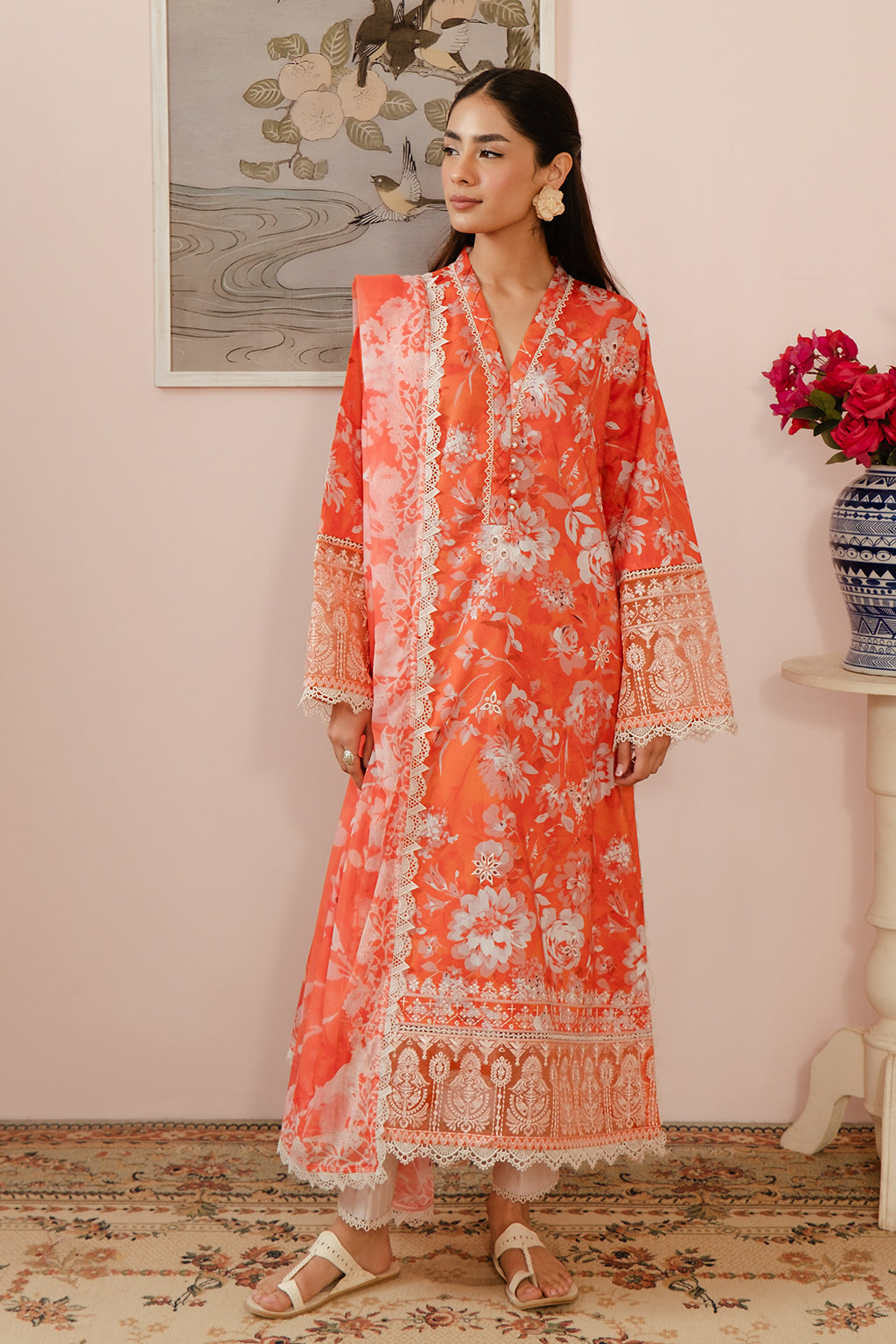 Afrozeh | Malina Lawn Collection| Azlin - Waniyas