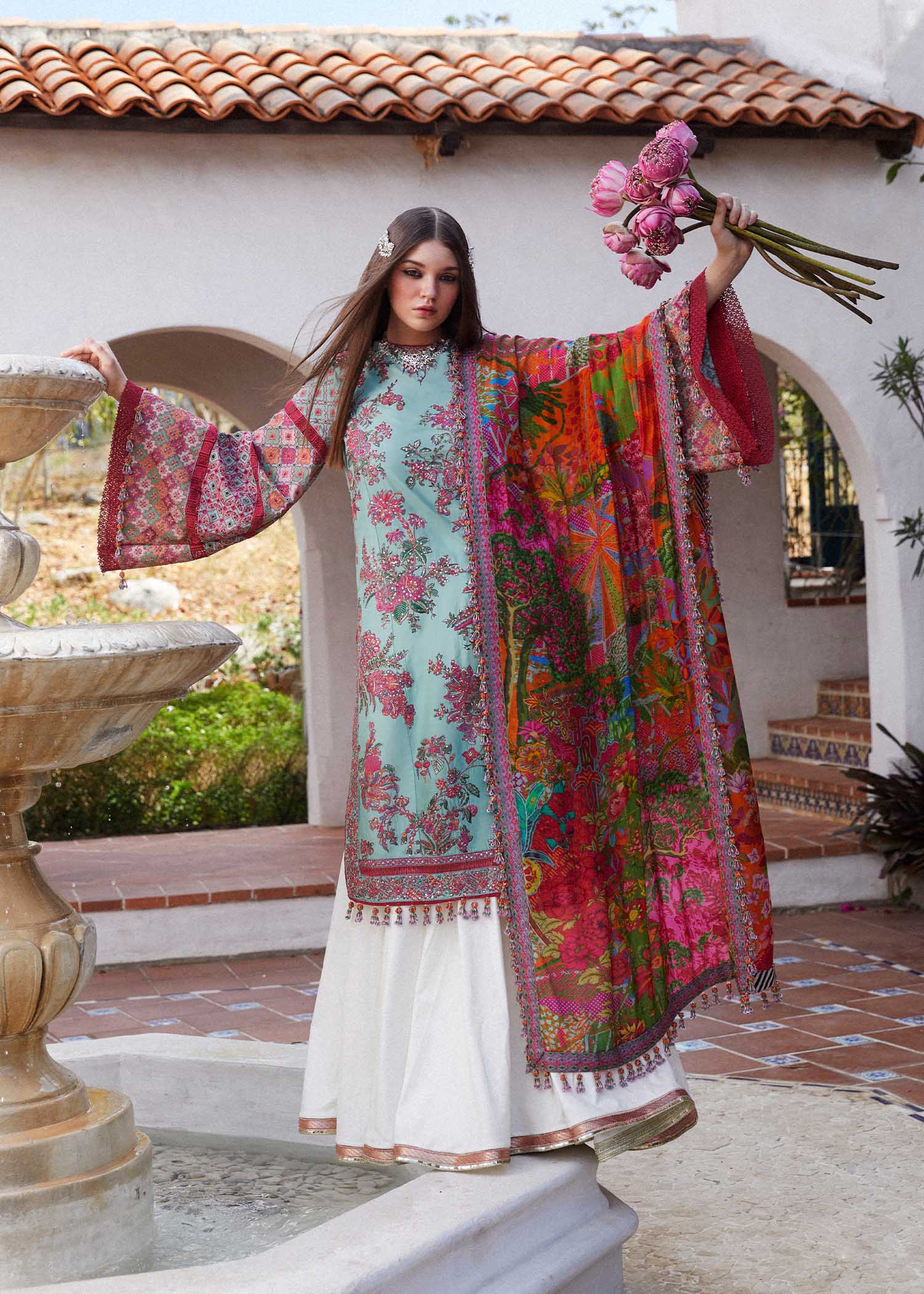 Hussain Rehar | Eid Luxury Lawn SS/24 | Floret - Waniyas