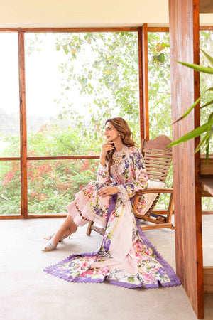 Sable Vogue | Shiree Lawn 24 | Pink Gardenia - Waniyas