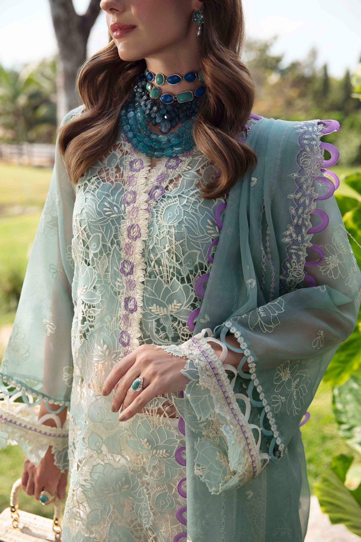 Sable Vogue | Luxury Lawn 24 | Afroz - Waniyas