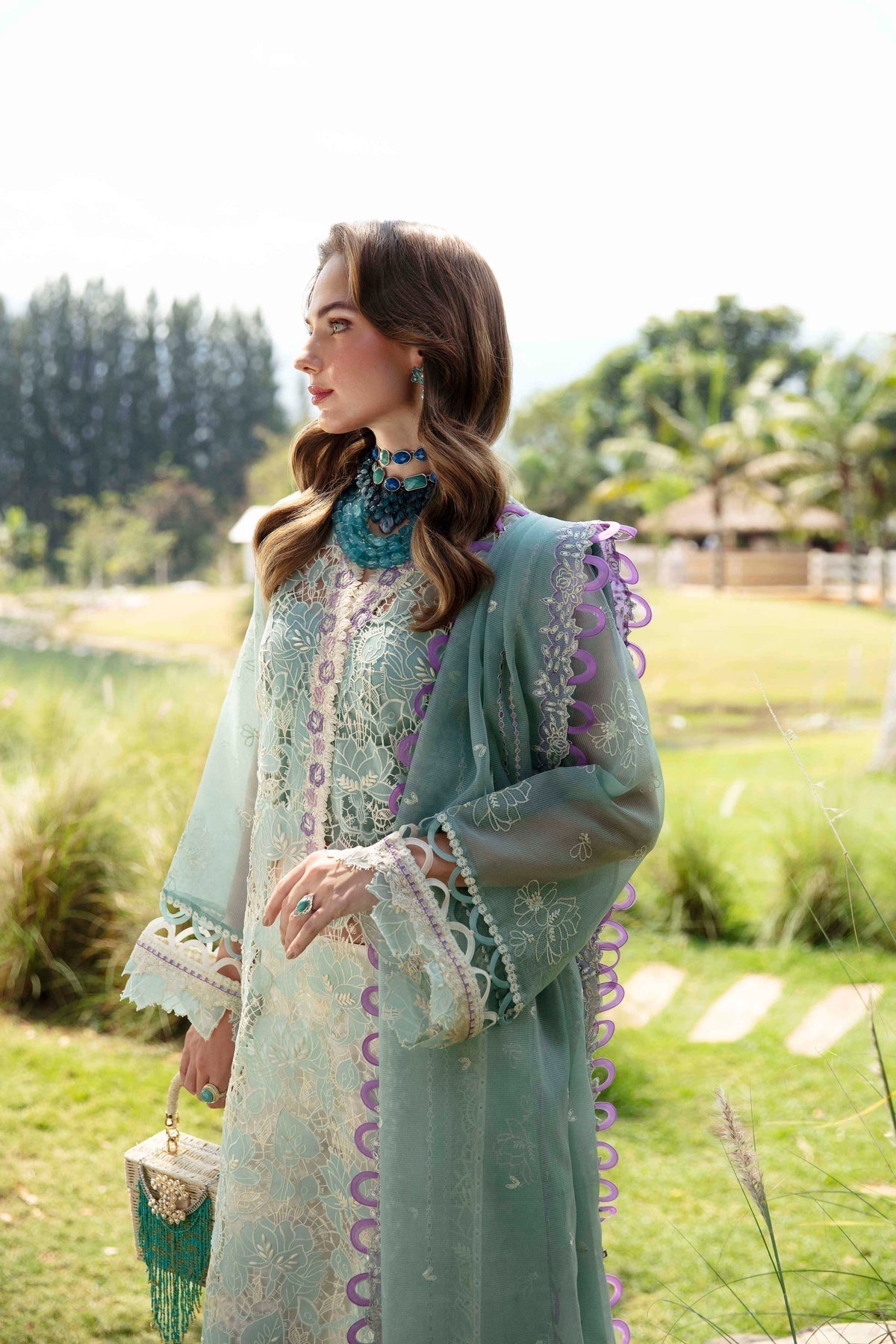 Sable Vogue | Luxury Lawn 24 | Afroz - Waniyas