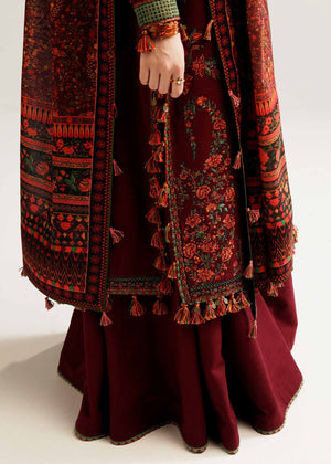 Hussain Rehar | Winter Shawl Khaddar 23 | Ruby - Waniyas