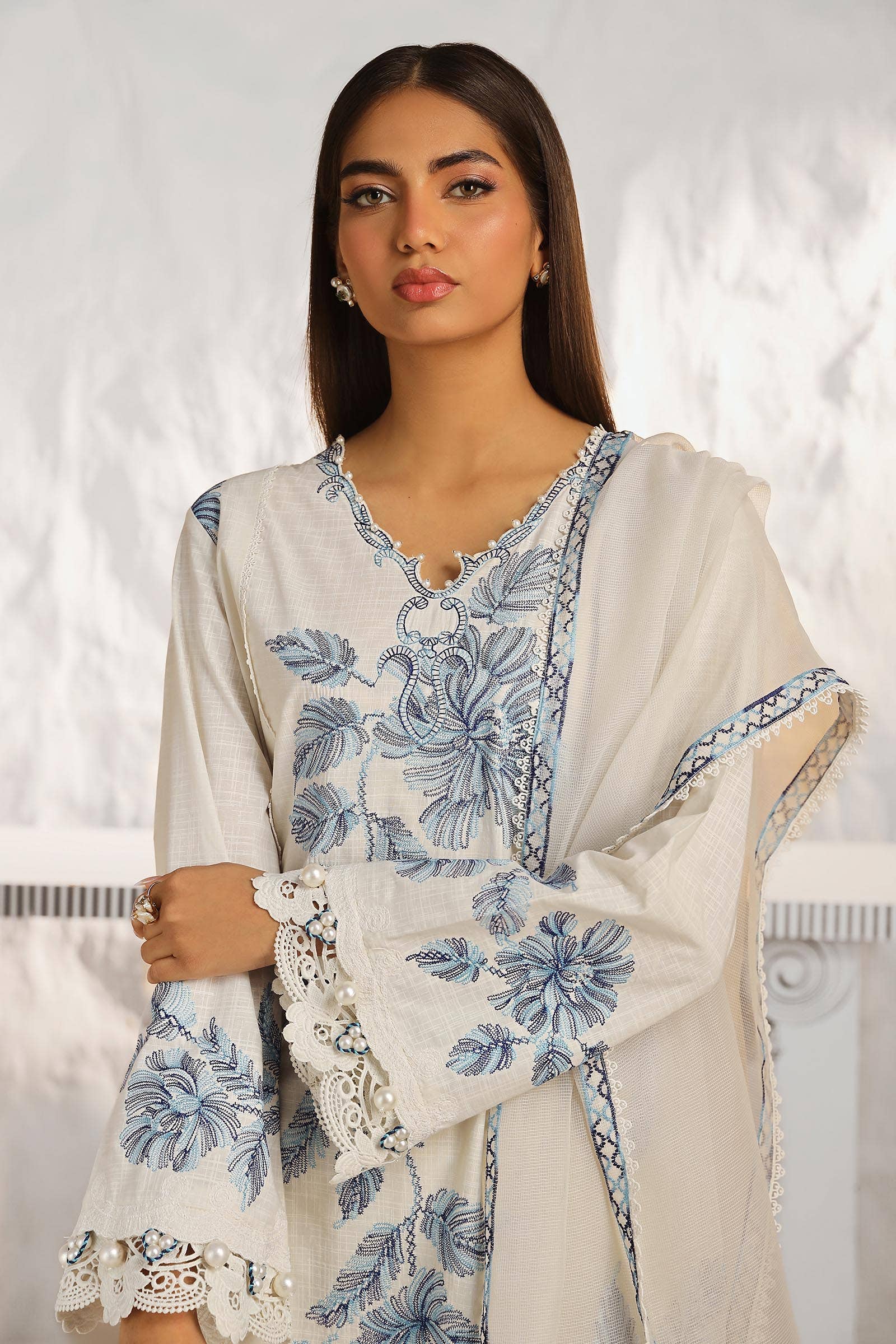 Sana Safinaz | Muzlin Summer 24 | 011A-CT - Waniyas