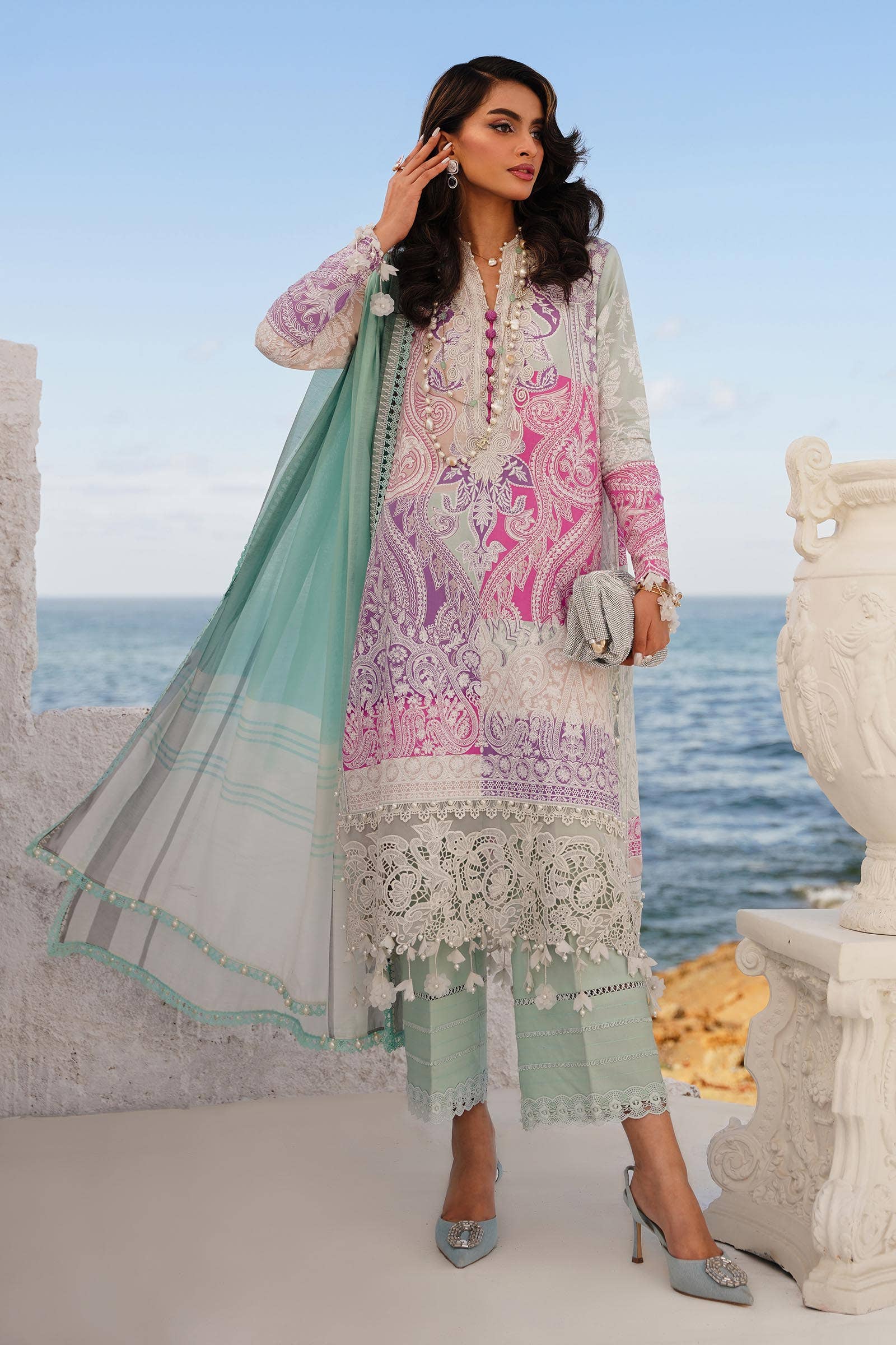 Sana Safinaz | Muzlin Spring 24 | M241-015B-DG - Waniyas