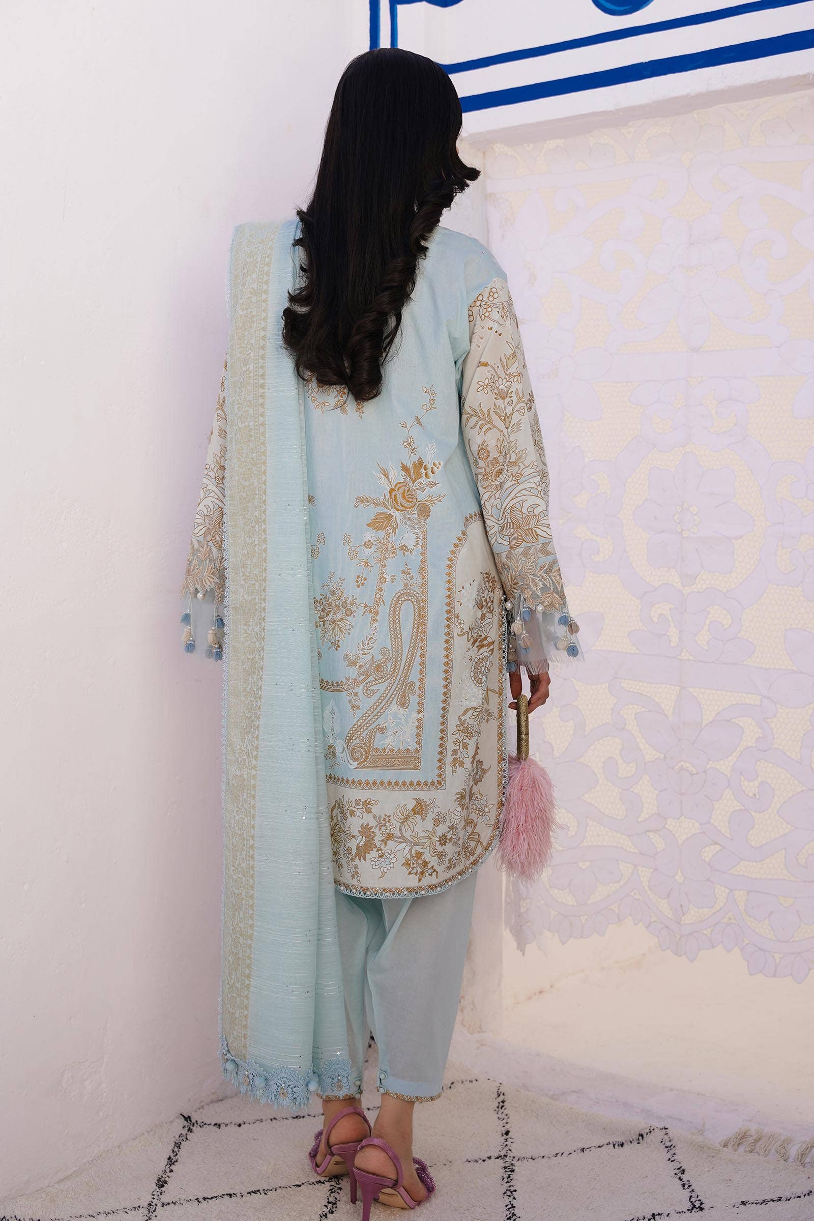 Sana Safinaz | Muzlin Spring 24 | M241-018B-CM - Waniyas