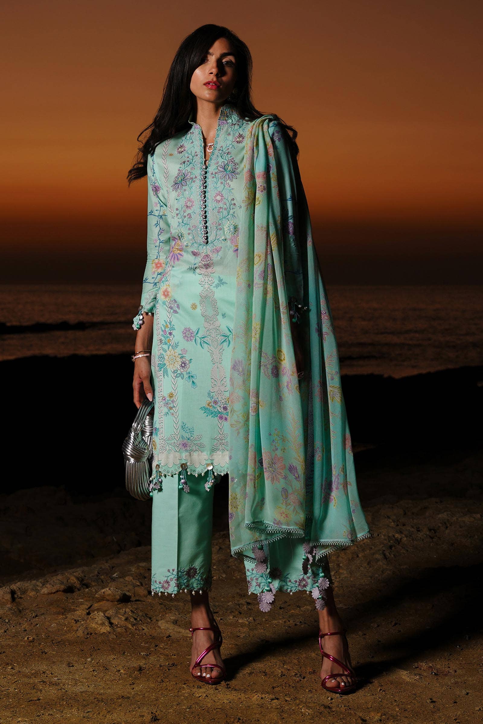 Sana Safinaz | Muzlin Spring 24 | M241-008B-CI - Waniyas