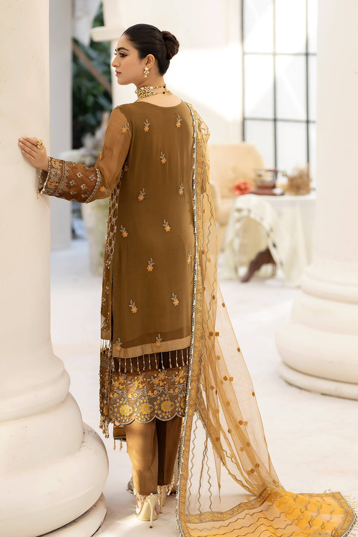 Raeesa Premium | Dehleez Formals | DL-1014 Imperial Brew