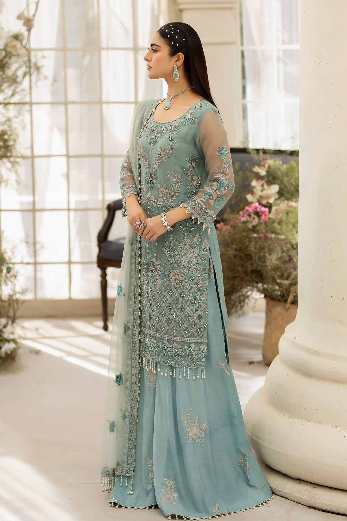 Raeesa Premium | Dehleez Formals | DL-1013 Caribbean Coast