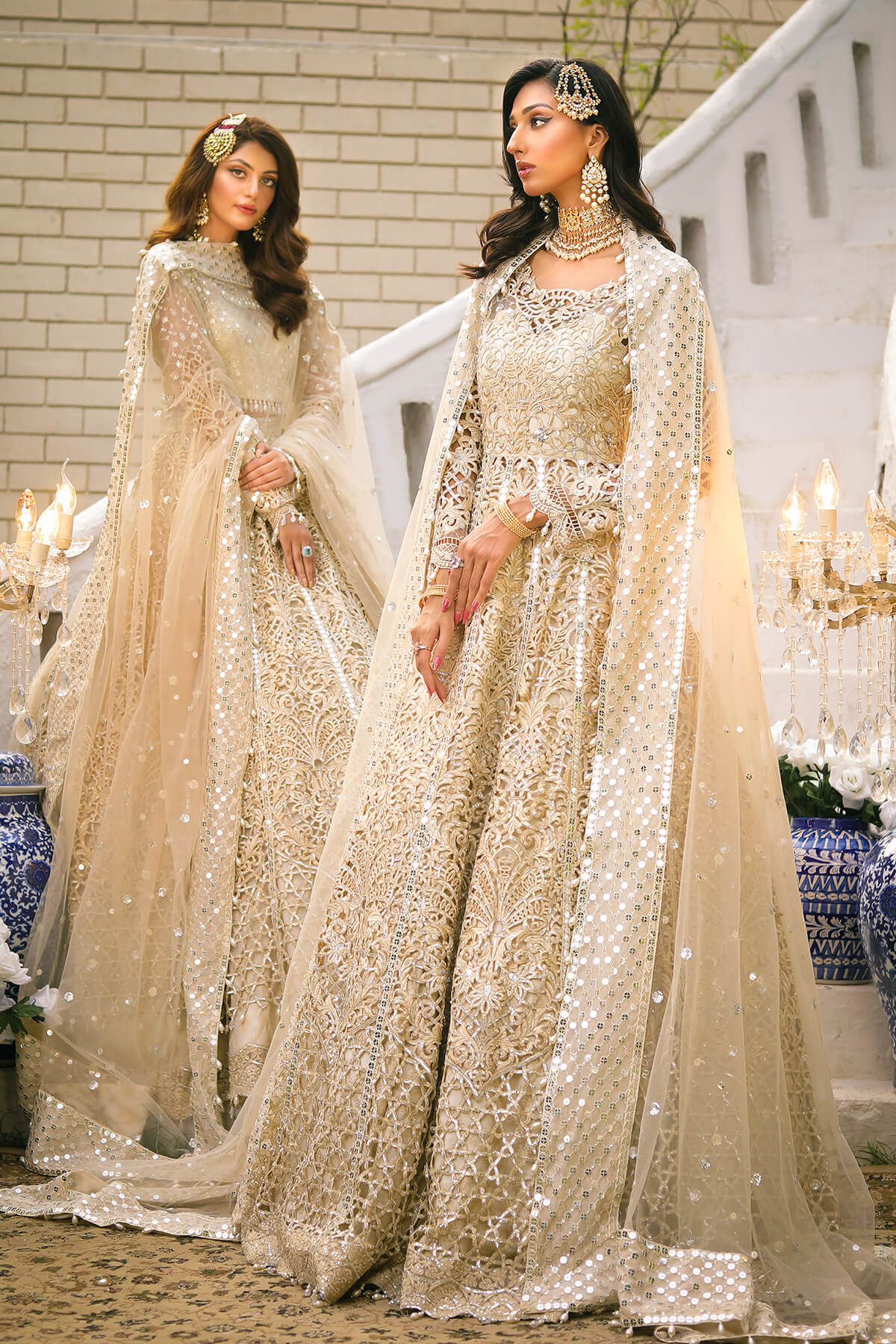 Raeesa Premium | Wajadan Wedding Formals |  WD-1 Pearl White